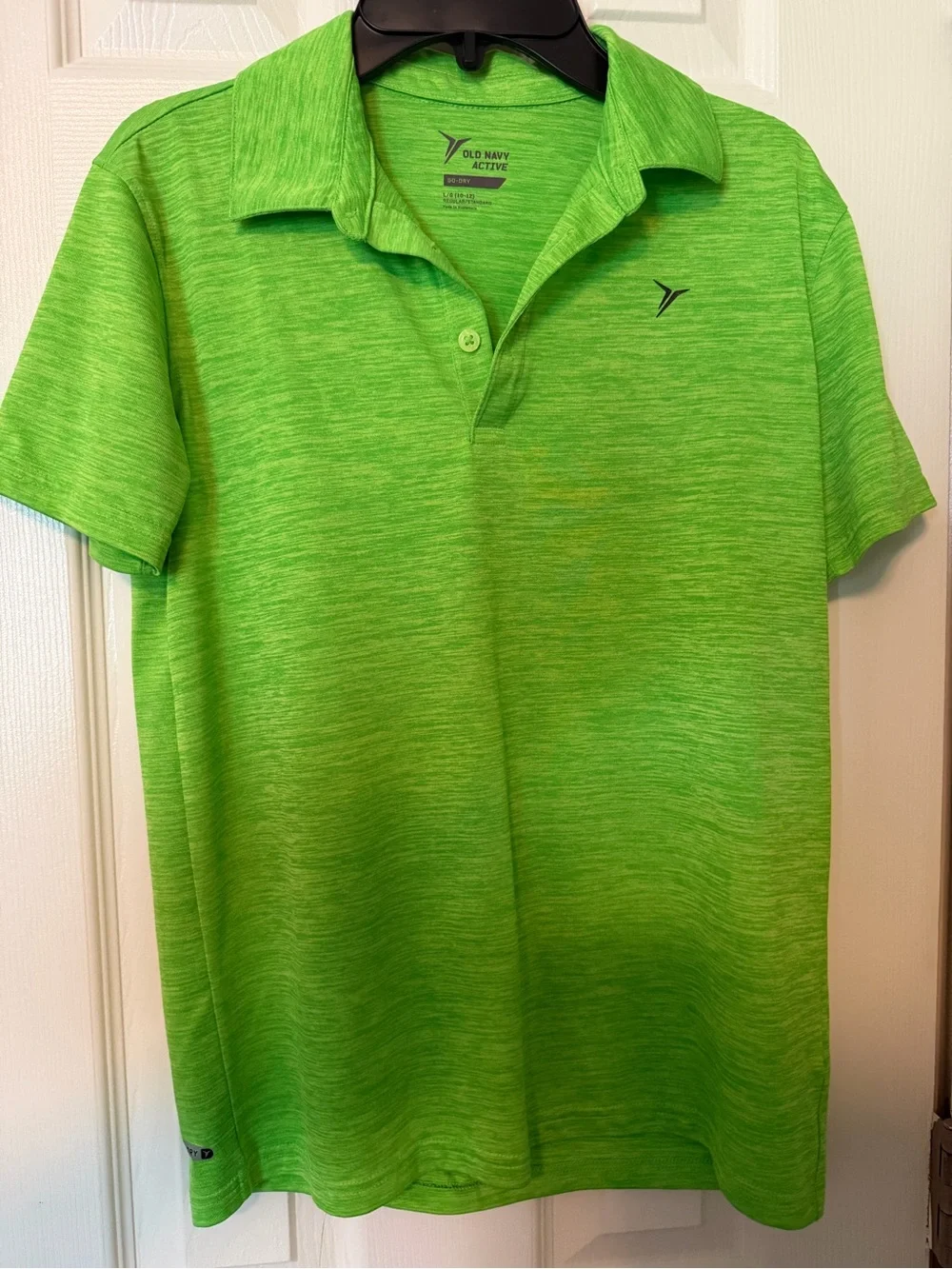 Old Navy Active Boys M 8 GO-DRY Performance Polo Shirts Green Orange Bundle 2